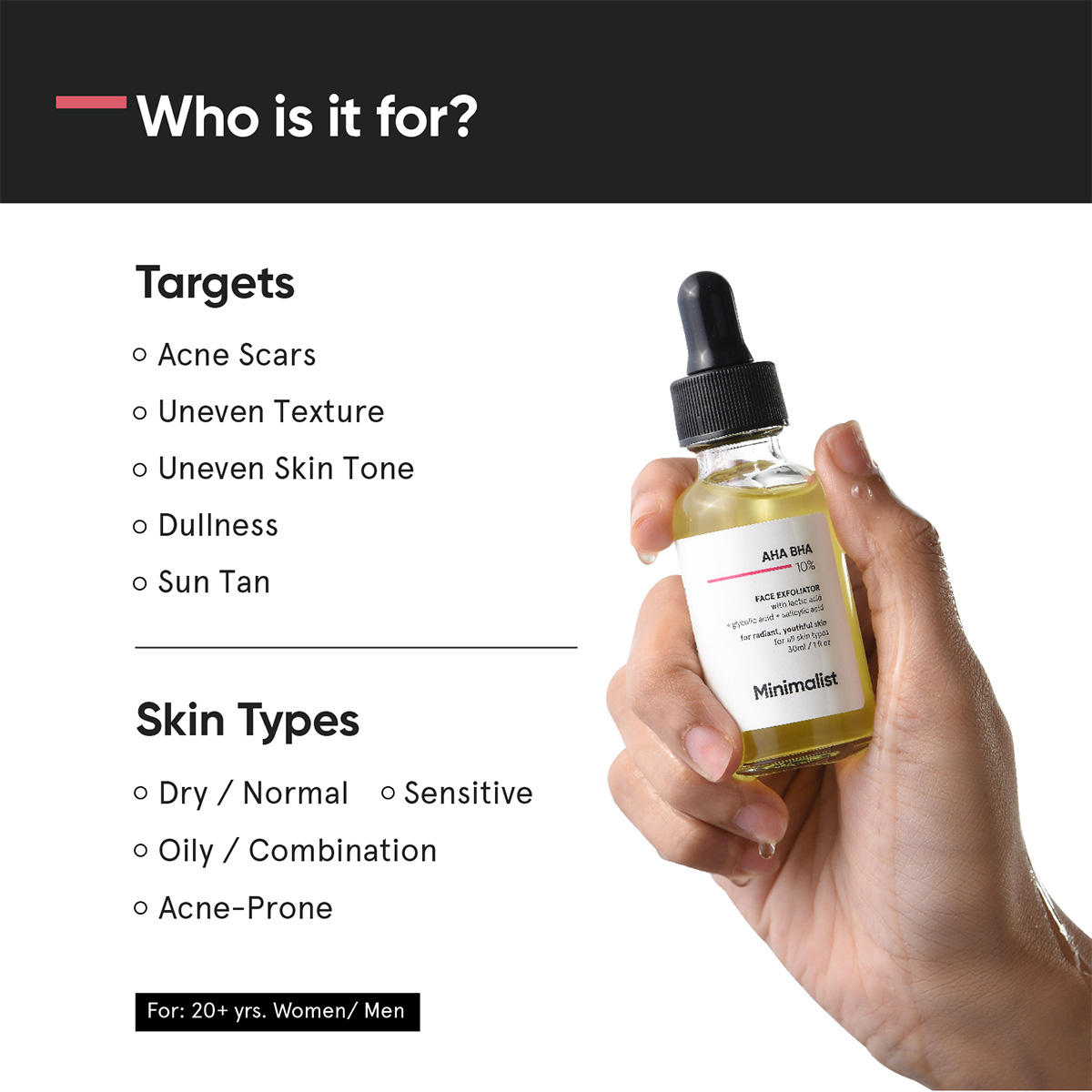 Minimalist AHA BHA 10% Face Exfoliator 30 ml - 2