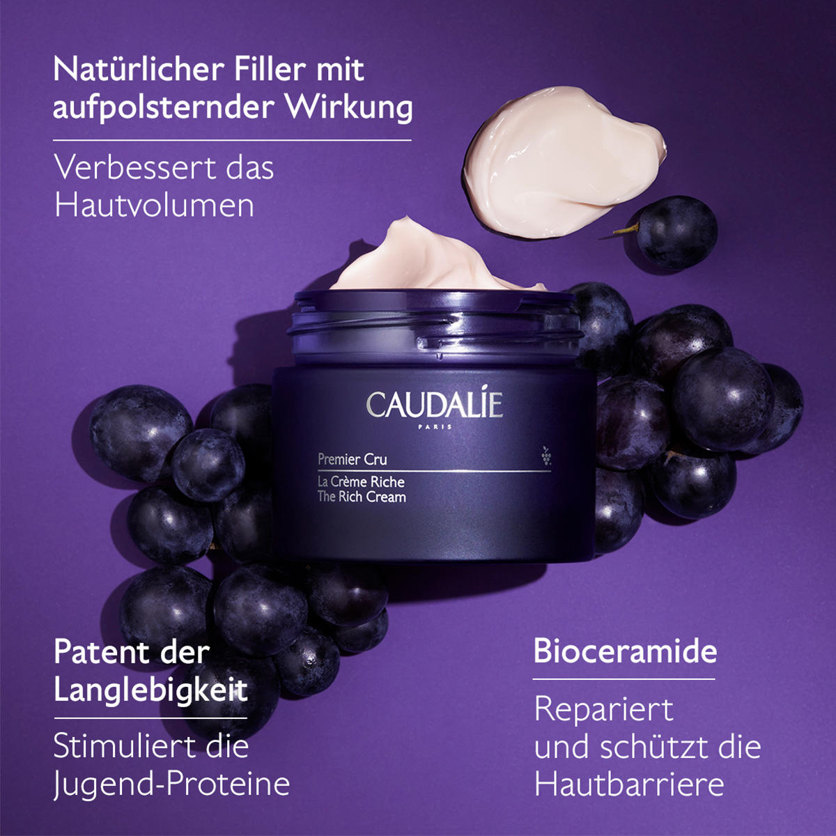 CAUDALIE Premier Cru Die Reichhaltige Creme Nachfüllpackung 50 ml - 2