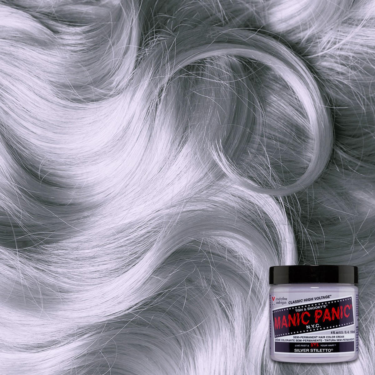Manic Panic Classic High Voltage Silver Stiletto 118 ml - 2