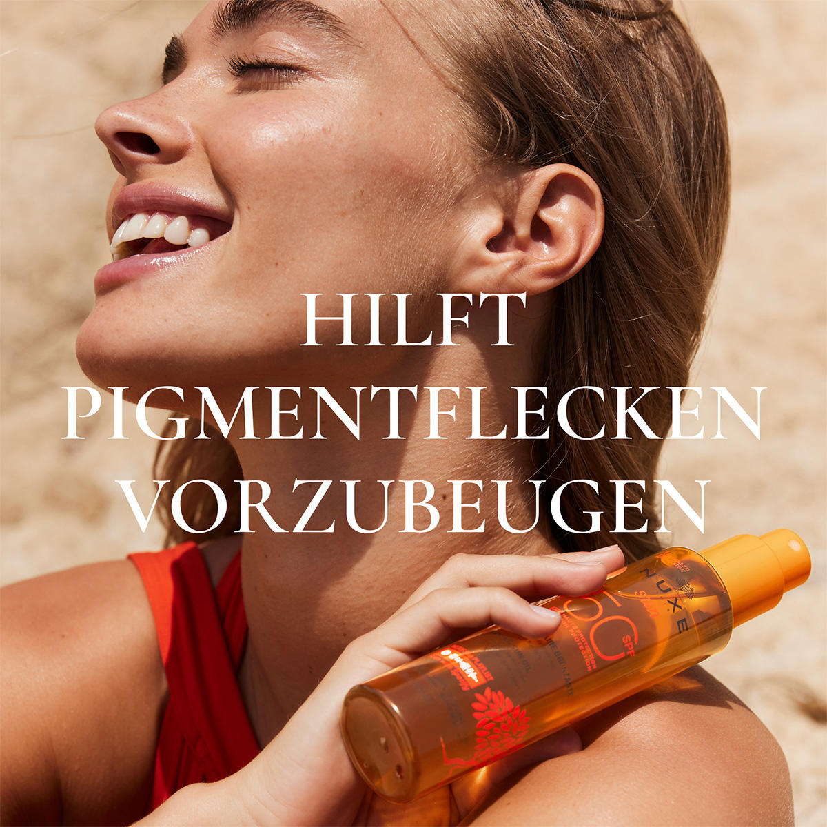 NUXE Sun Aceite solar SPF 50 rostro y cuerpo + set de leche para después del sol   - 2