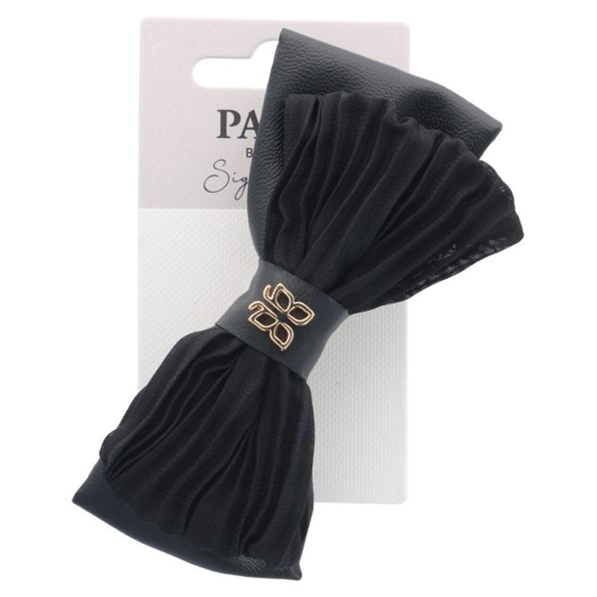 PARSA Beauty Patentspange mit Schleife Schwarz  - 2