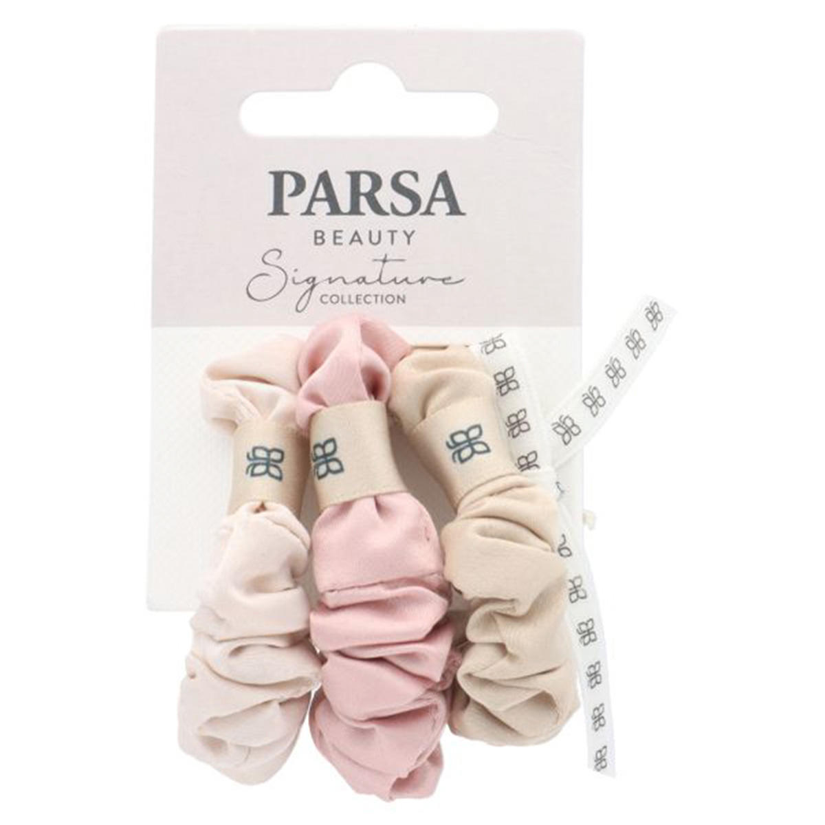 PARSA Beauty Scrunchie-Set mehrfarbig satiniert 3 Stück - 2