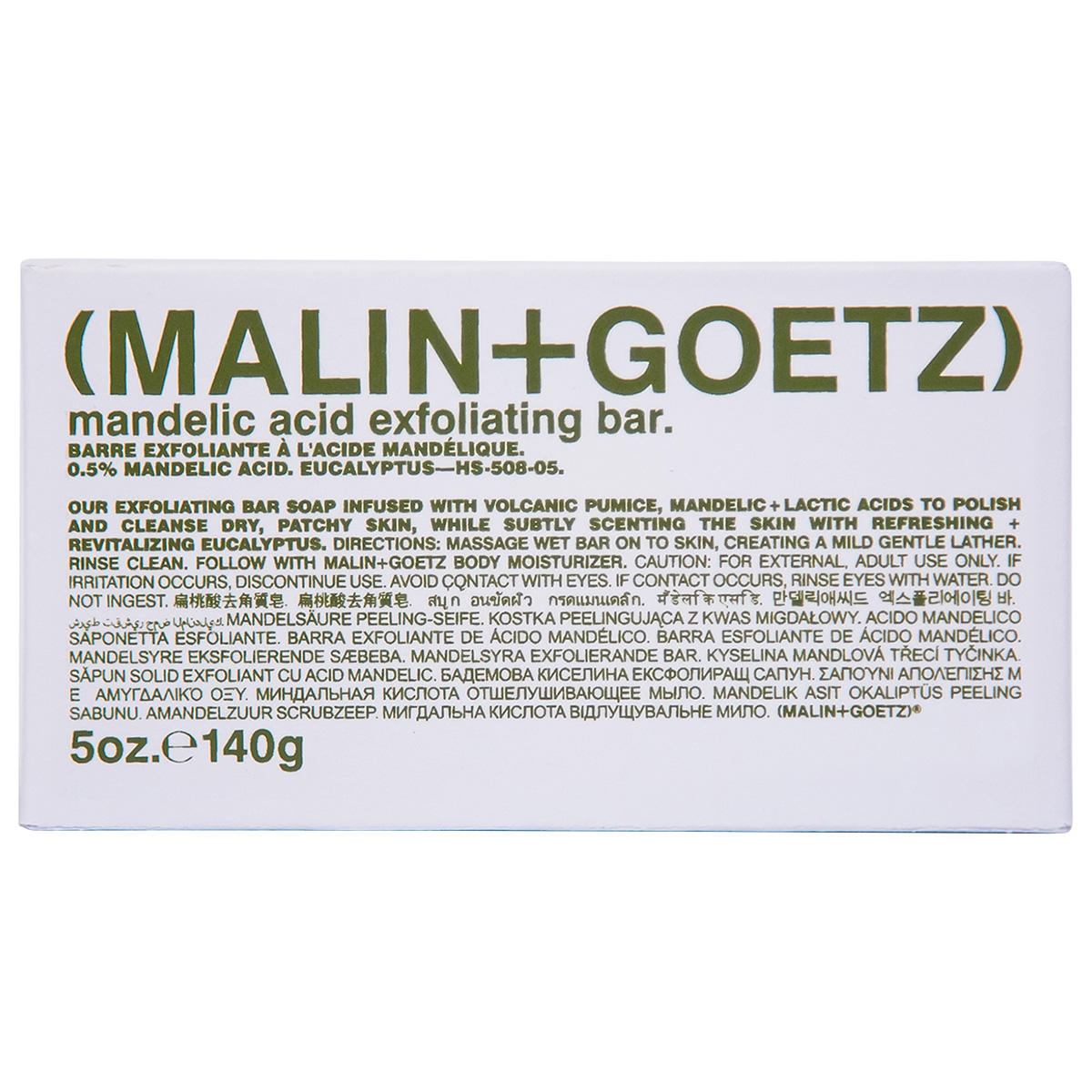 MALIN+GOETZ Mandelic Acid Exfoliating Bar Eucalyptus 140 g - 2