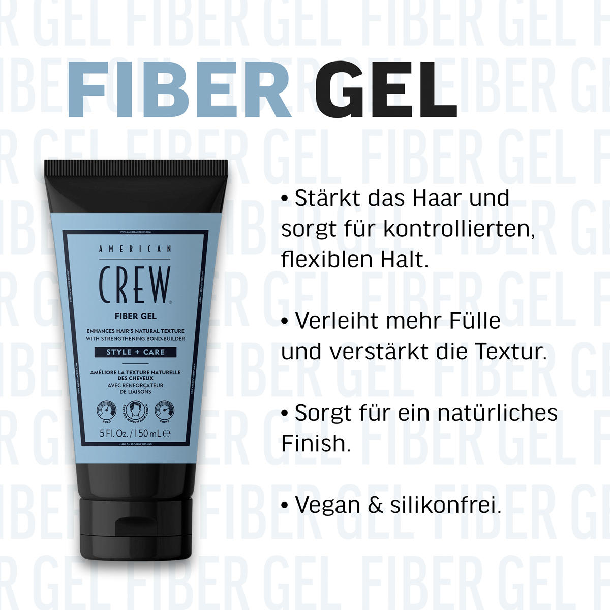 American Crew Fiber Gel mittlerer Halt 150 ml - 2