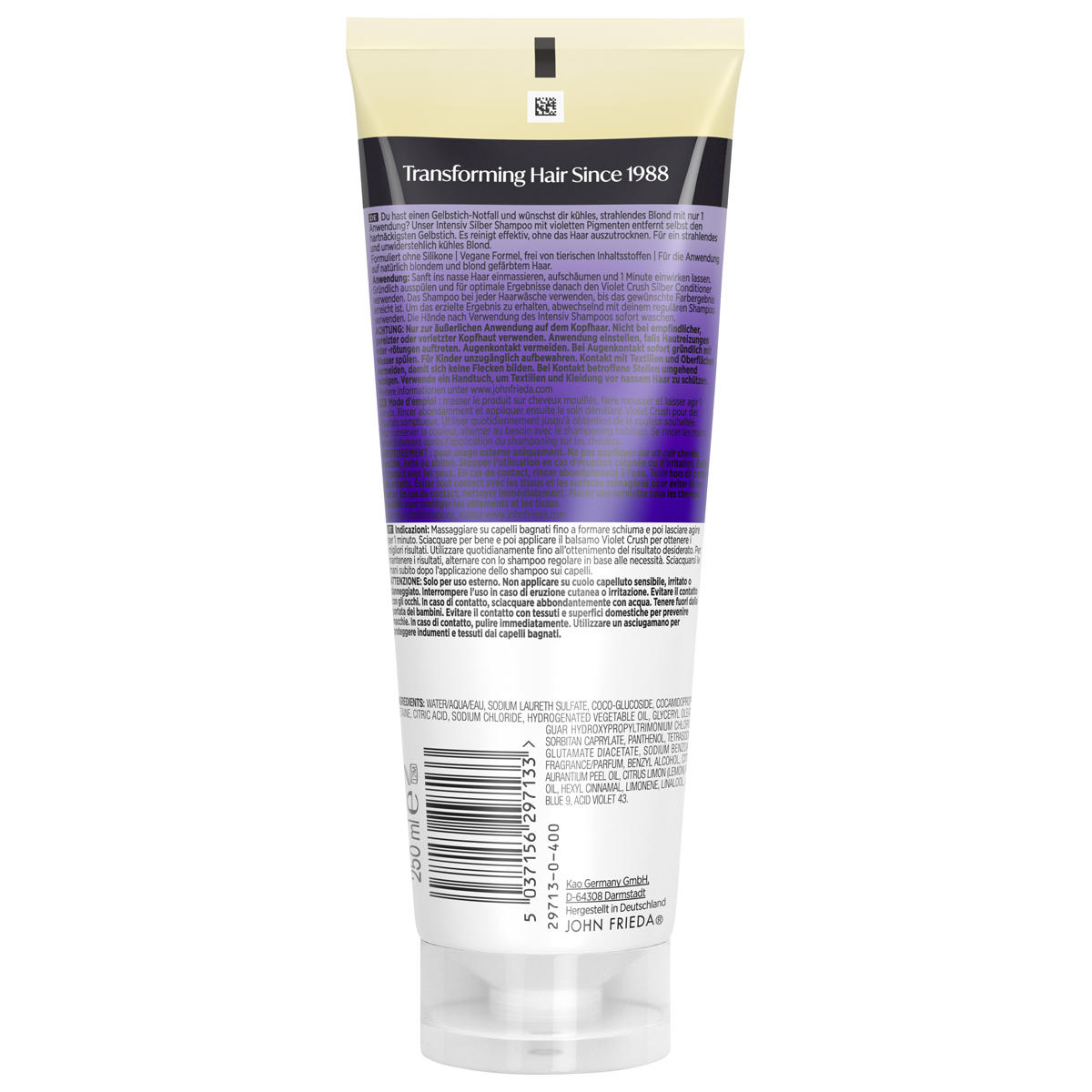 JOHN FRIEDA Violet Crush Intensiv Silber Shampoo 250 ml - 2