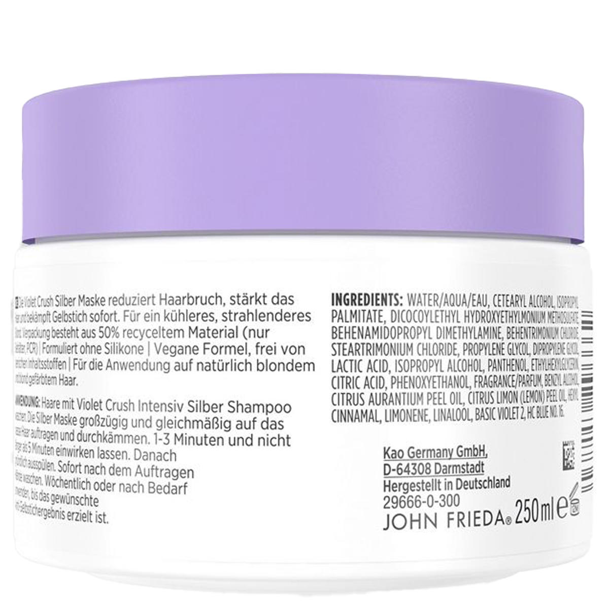JOHN FRIEDA Violet Crush Masque argenté 250 ml - 2