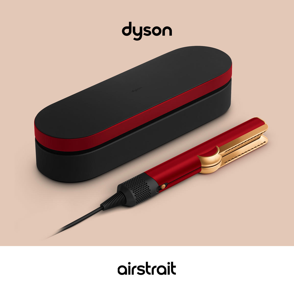 Dyson Airstrait Stijltang fluweelrood en goud  - 2