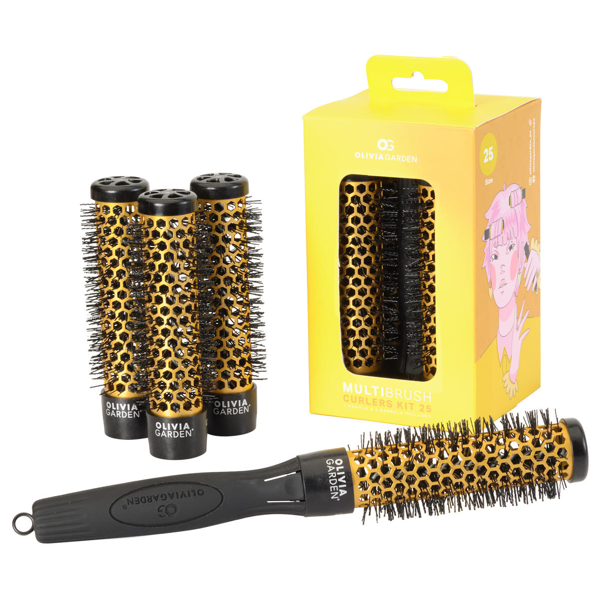 Olivia Garden Multibrush 4er Set Ø 25 mm - 2