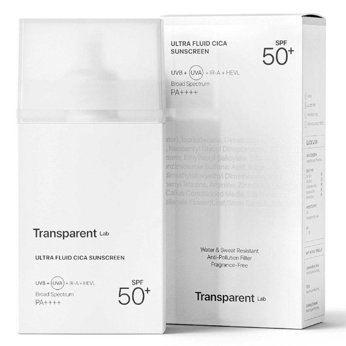 Transparent Lab Ultra Fluid Cica Sunscreen SPF 50 PA++++ 100 ml - 2
