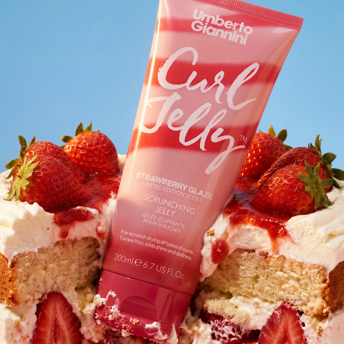 Umberto Giannini Curl Jelly Scrunching Jelly Strawberry Glaze 200 ml - 2