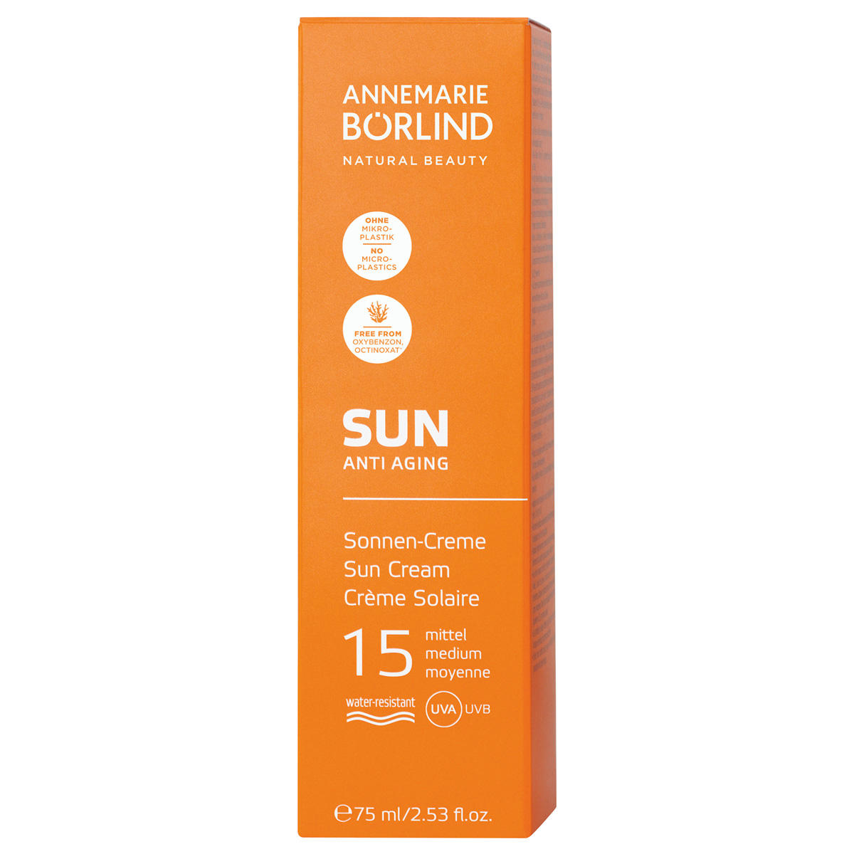 ANNEMARIE BÖRLIND SUN ANTI AGING Sonnen-Creme LSF 15, mittel, 75 ml - 2