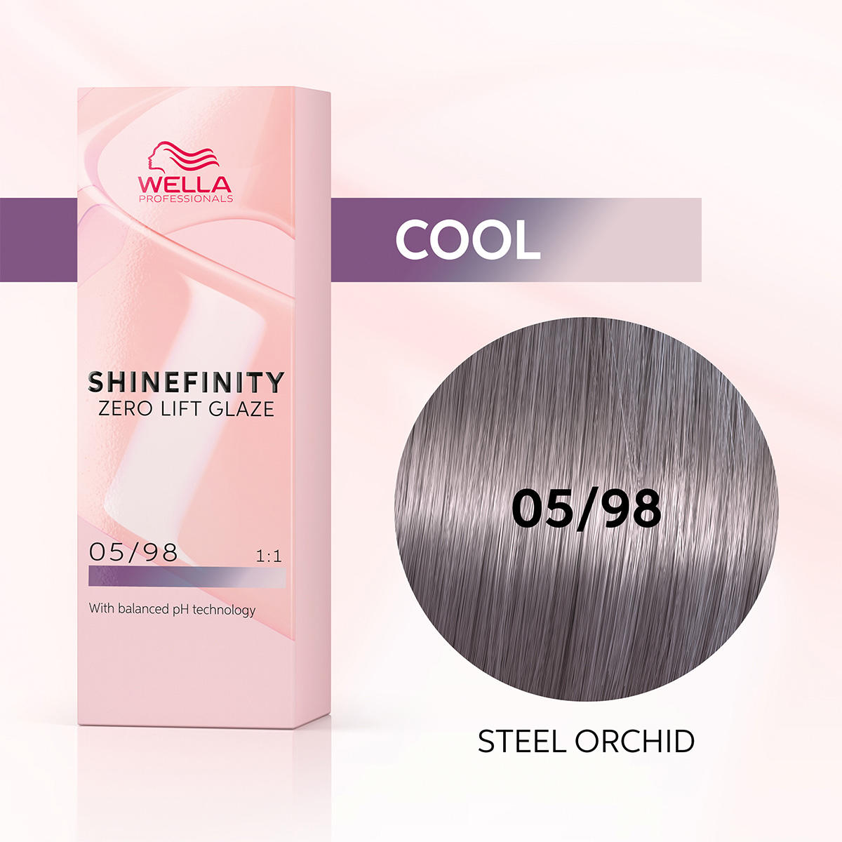 Wella Shinefinity Zero Lift Glaze 05/98 Steel Orchid - hellbraun cendré-perl 60 ml - 2
