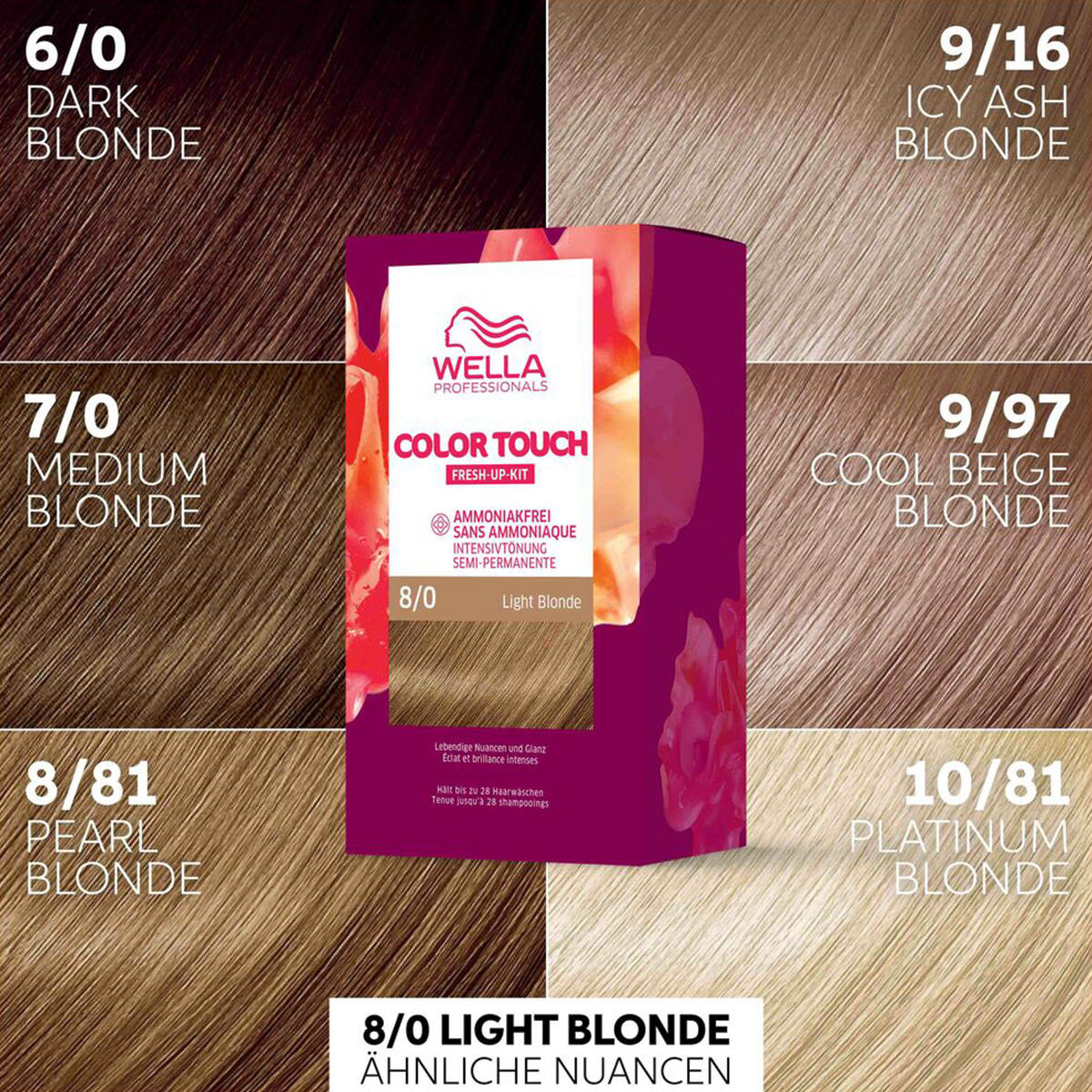 Wella Color Touch Fresh-Up-Kit 8/0 Light Blonde - 3