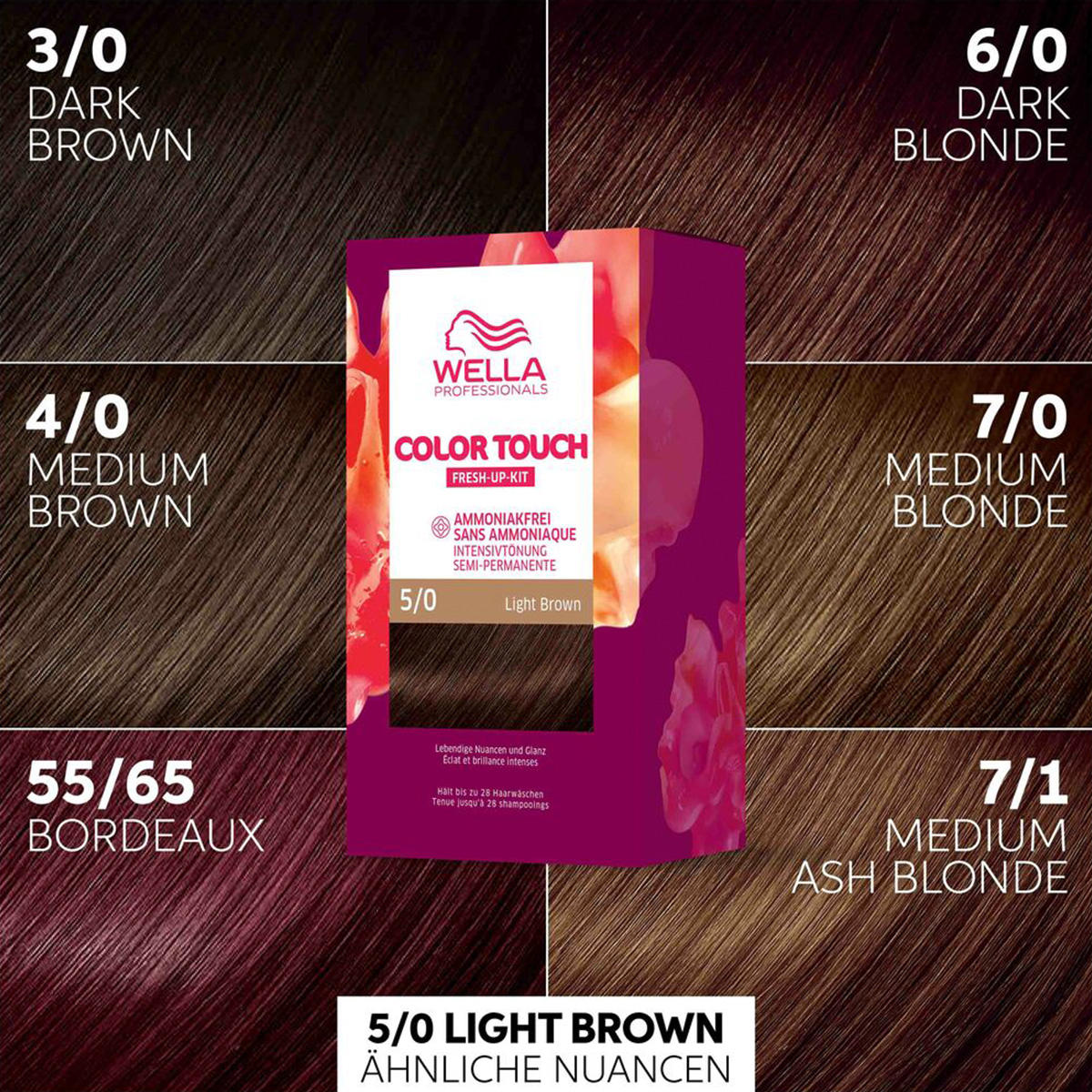 Wella Color Touch Fresh-Up-Kit 5/0 Light Brown - 3