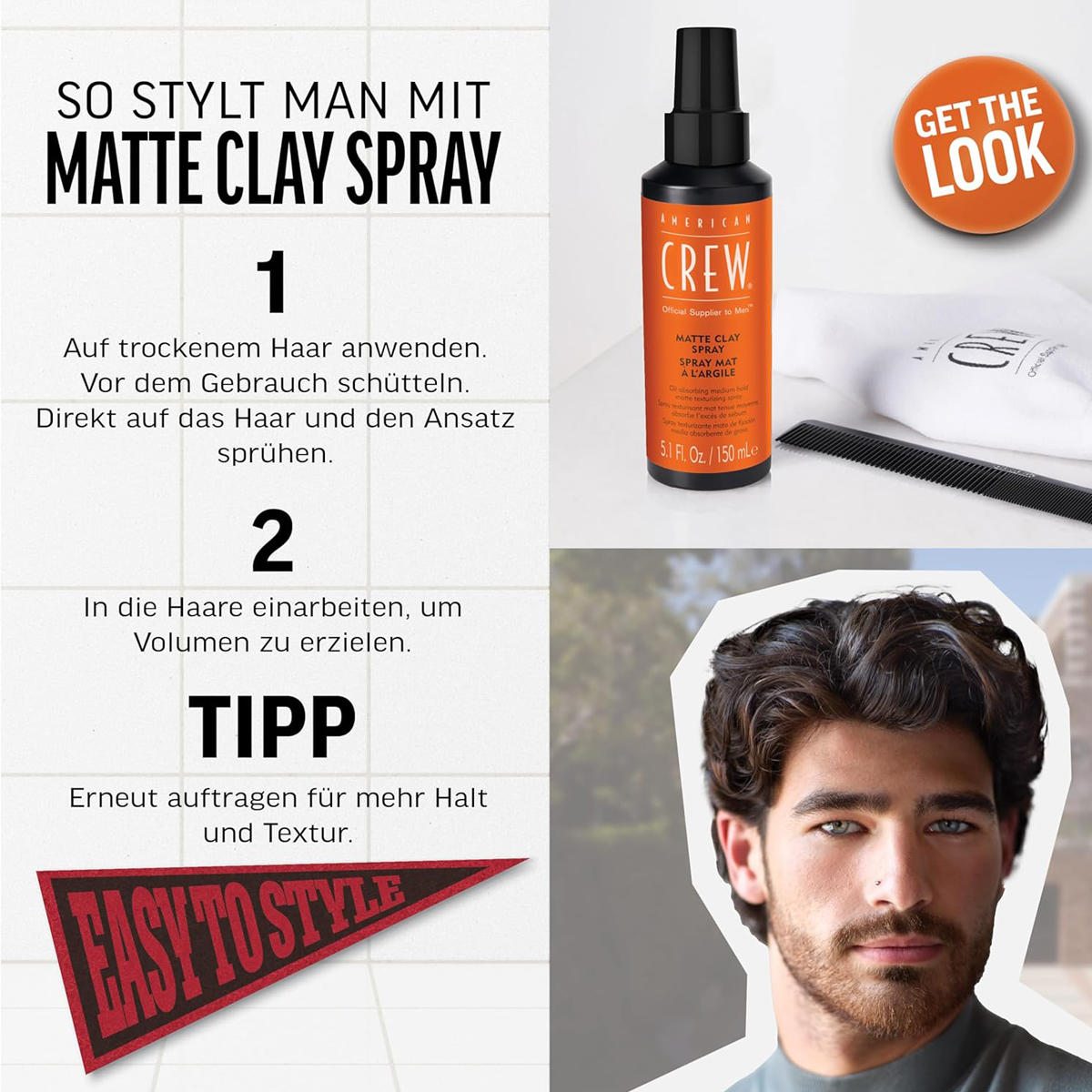 American Crew MATTE CLAY SPRAY 150 ml - 3