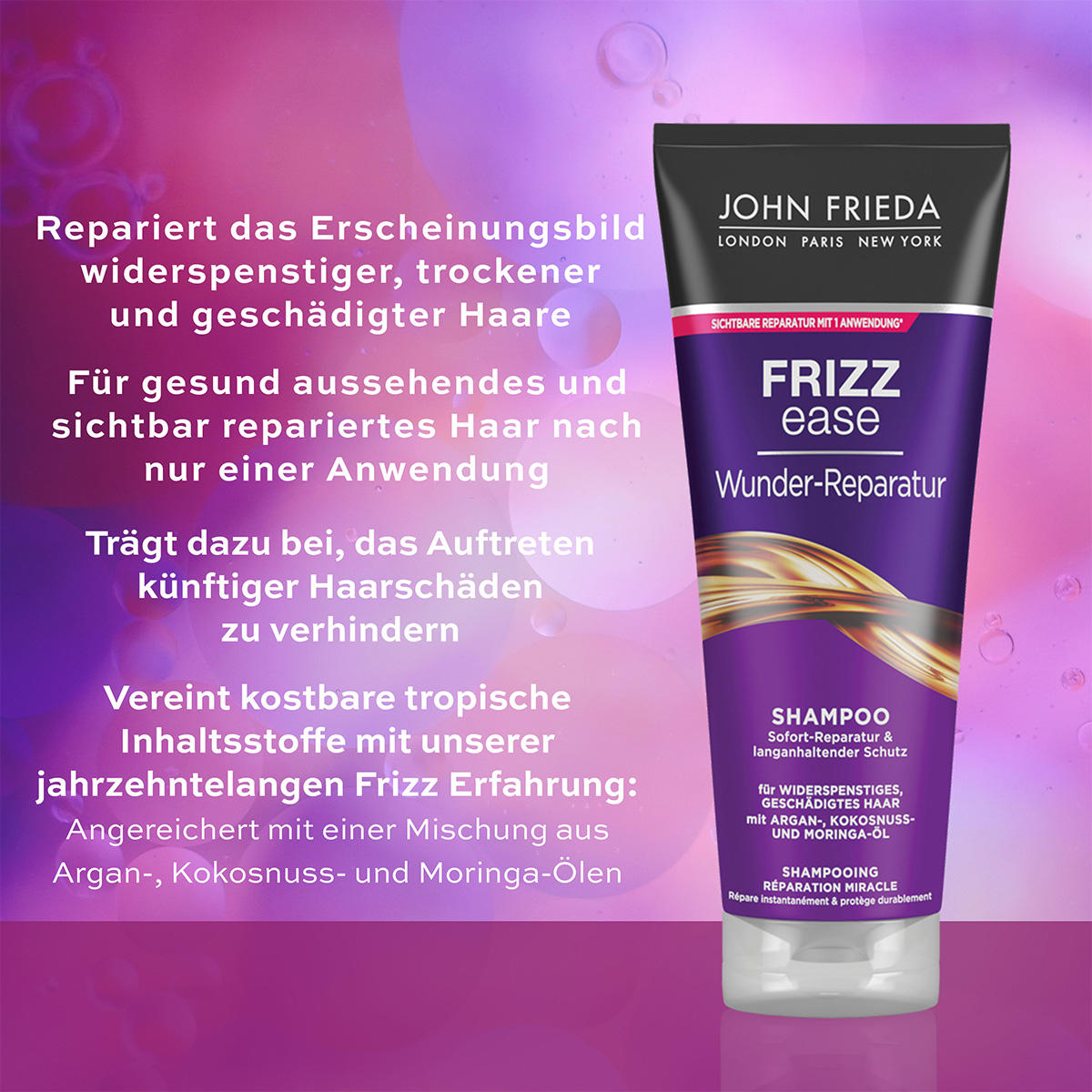 JOHN FRIEDA Frizz Ease Shampooing réparateur miracle 250 ml - 3