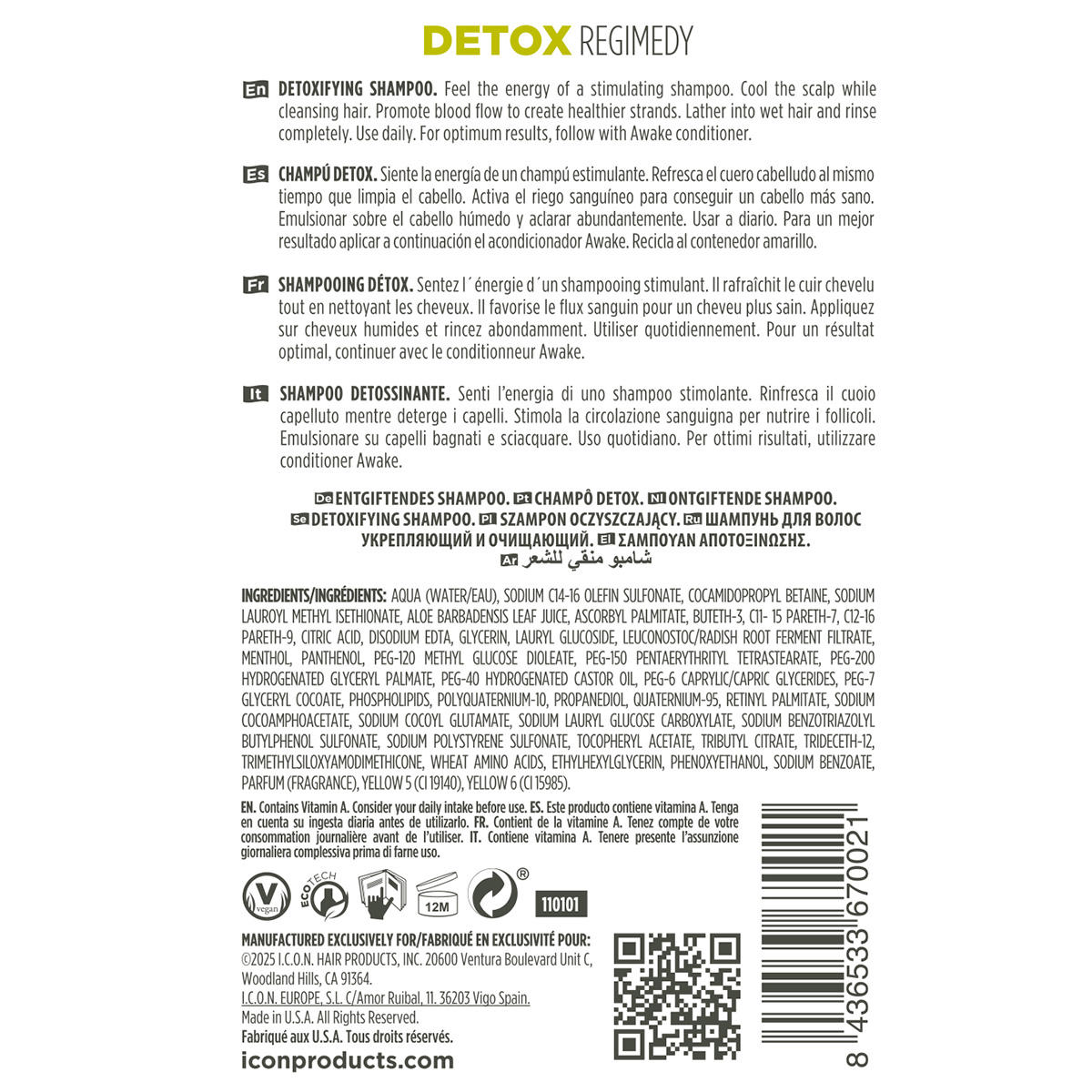 Icon Energy Detoxifying Shampoo 250 ml - 3