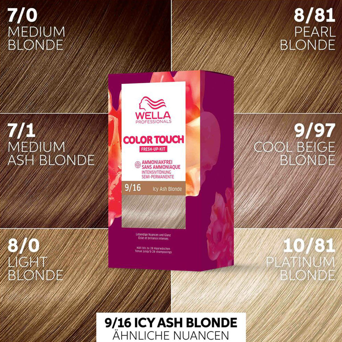 Wella Color Touch Fresh-Up-Kit 9/16 Icy Ash Blonde - 3