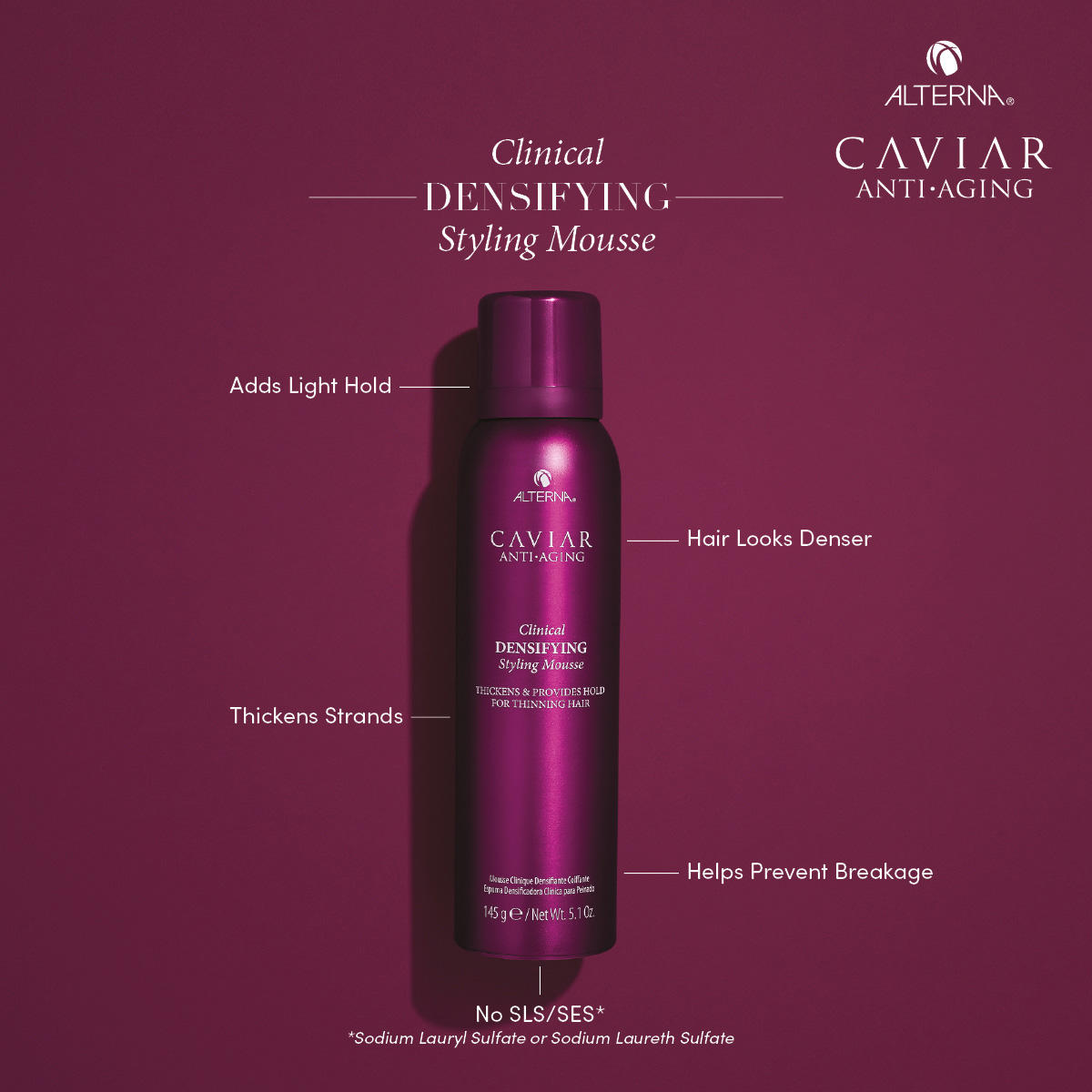 Alterna Caviar Anti-Aging Clinical Densifying Styling Mousse 145 g - 3