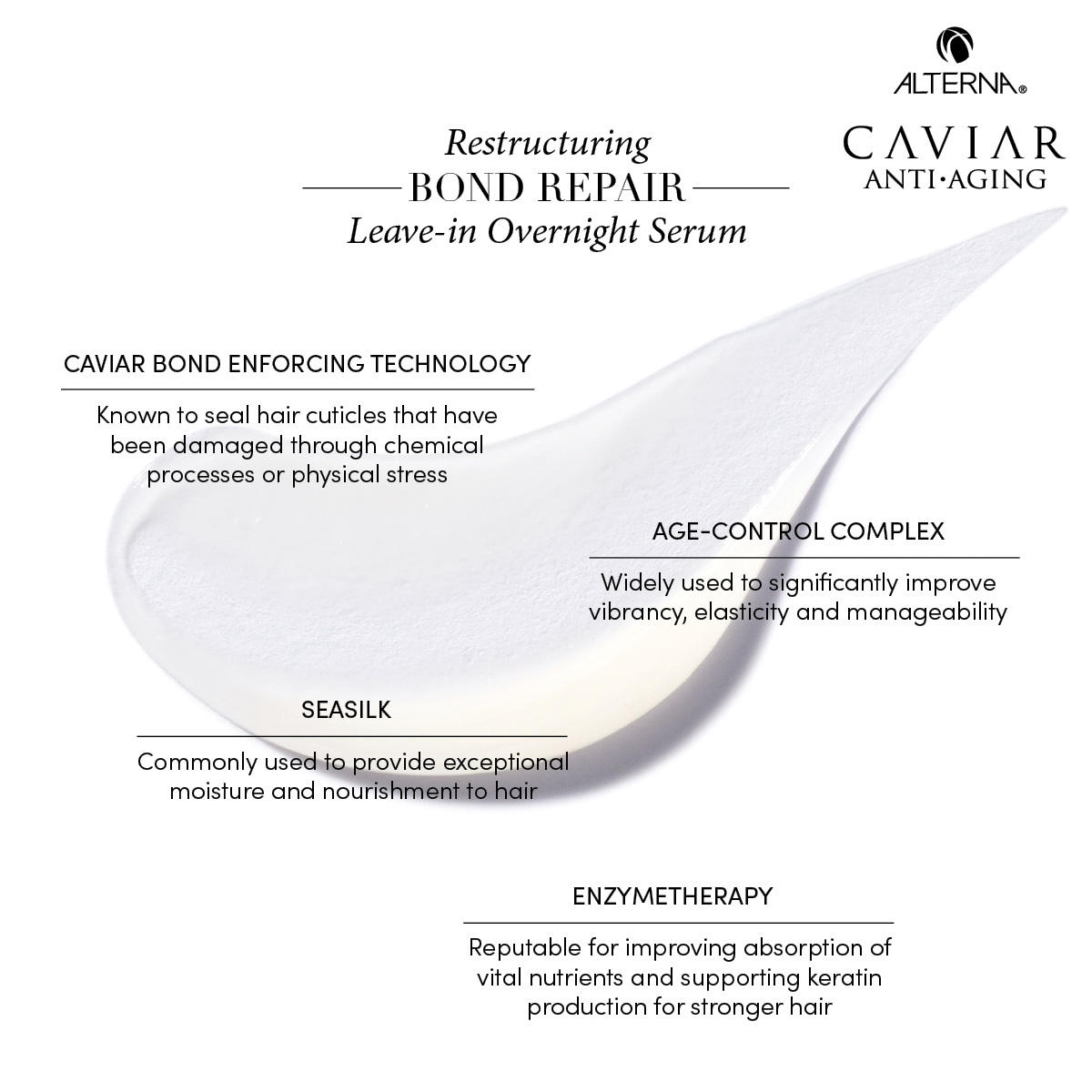 Alterna Caviar Anti-Aging Restructuring Bond Repair Leave-in Overnight Serum 100 ml - 3