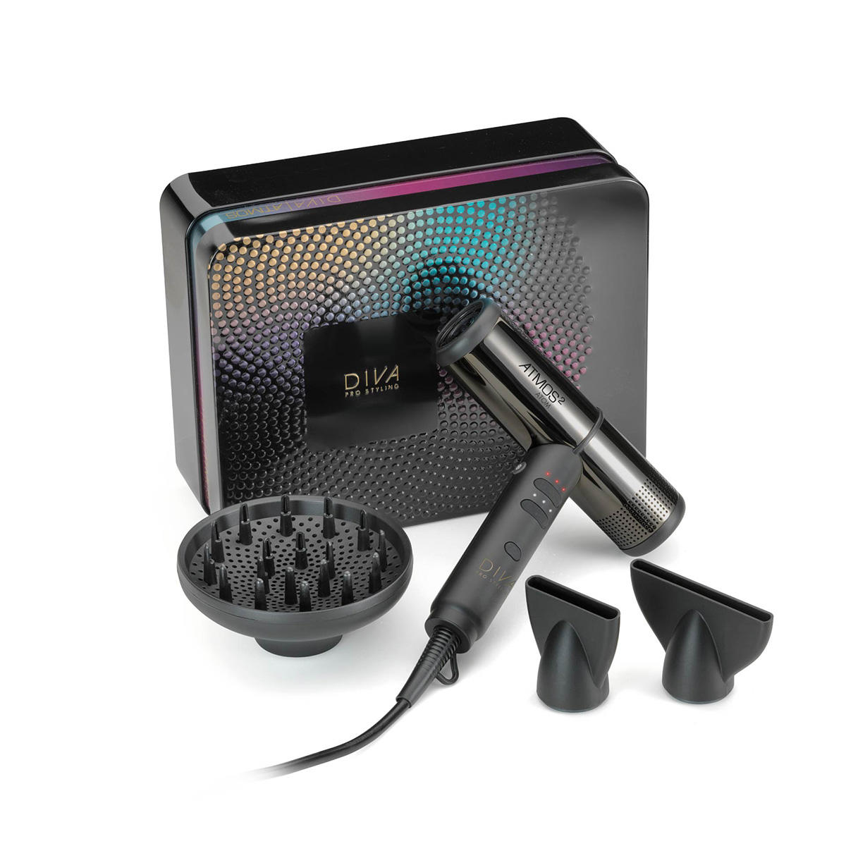 Diva Atmos 2 Atom haardroger  zwart - 3