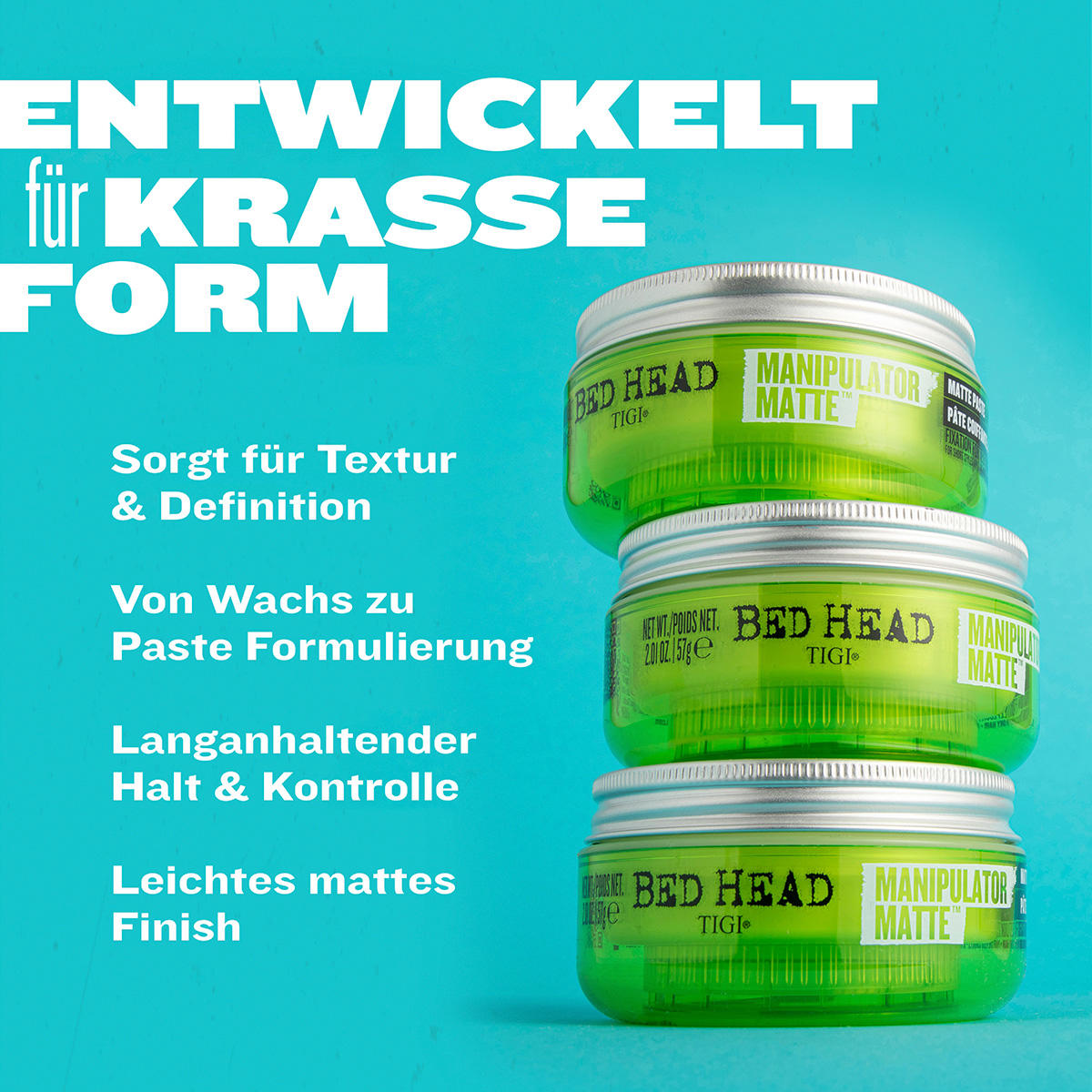 TIGI BED HEAD Manipulator Matte Styling Paste starker Halt 57 g - 3