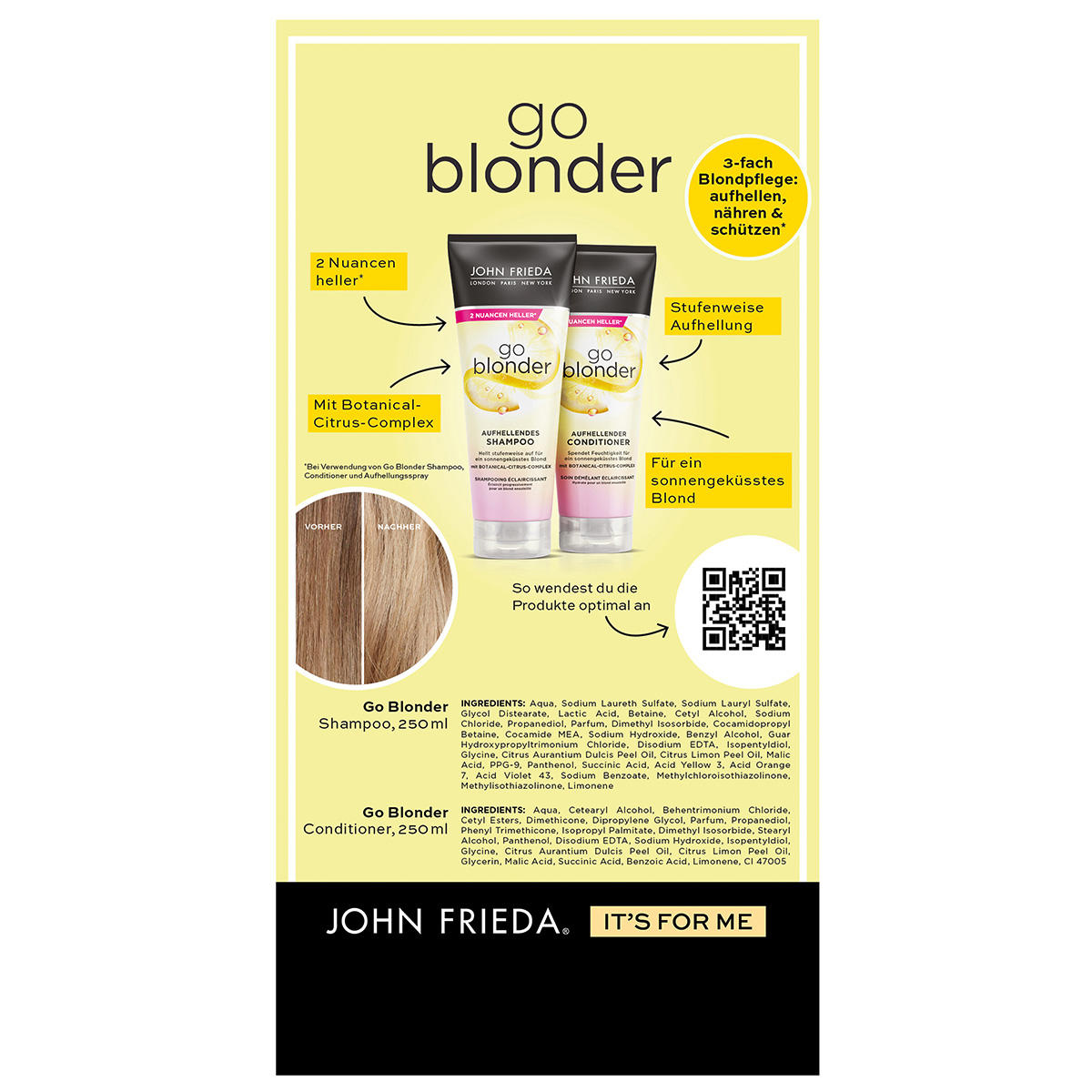 JOHN FRIEDA Sheer Blonde Go Blonder Set  - 3