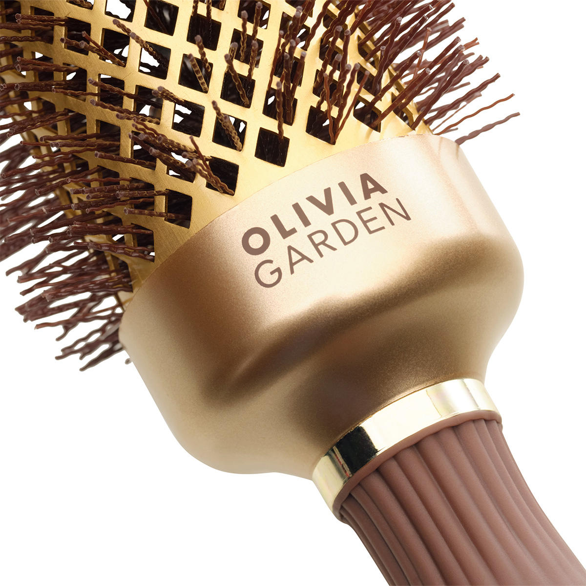 Olivia Garden Expert Blowout Shine Crimped Bristles oro e marrone Ø 45 mm - 3