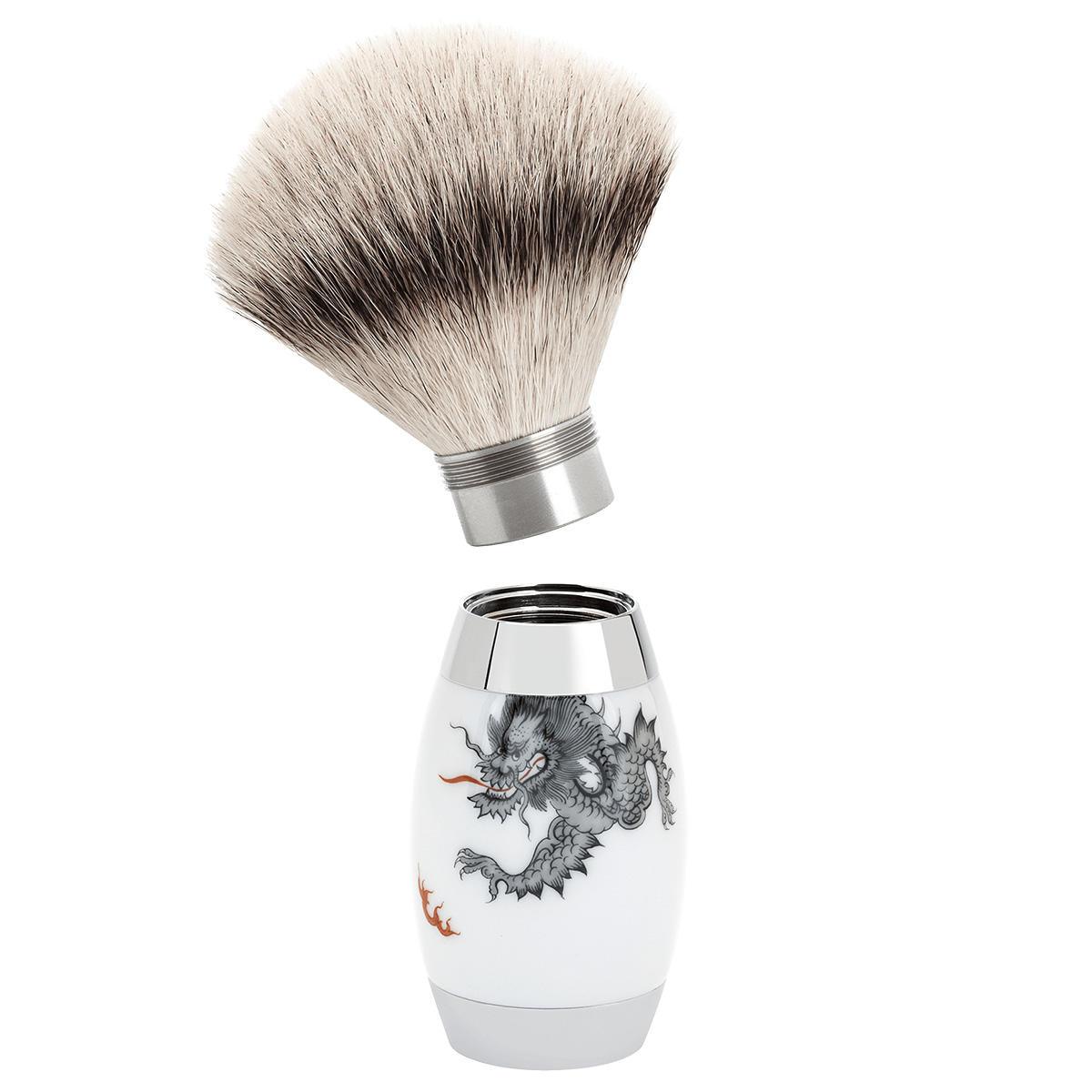 MÜHLE Shaving brush Silvertip Fibre EDITION MEISSEN  - 3