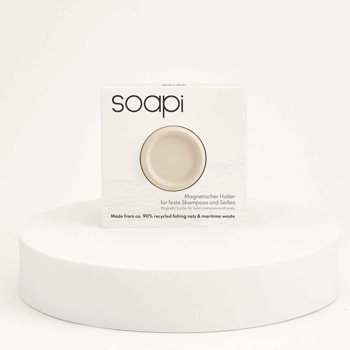 soapi Magnetic soap holder cream white  - 3