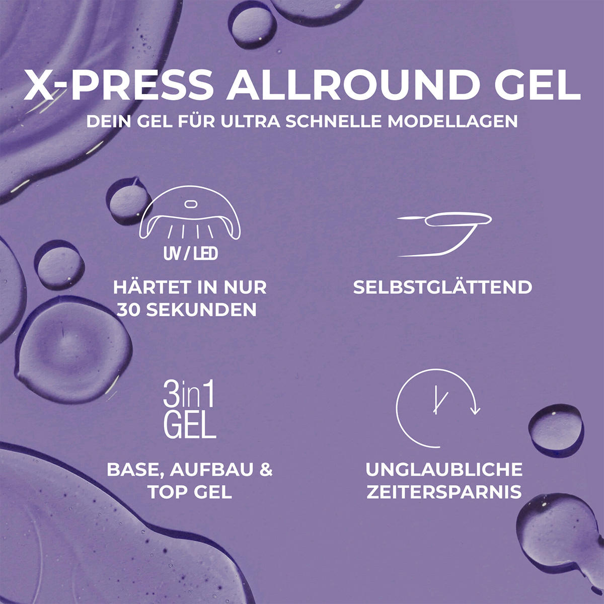 Juliana Nails X-press Allround Gel - 30 Sec. - Clear 15 g - 3