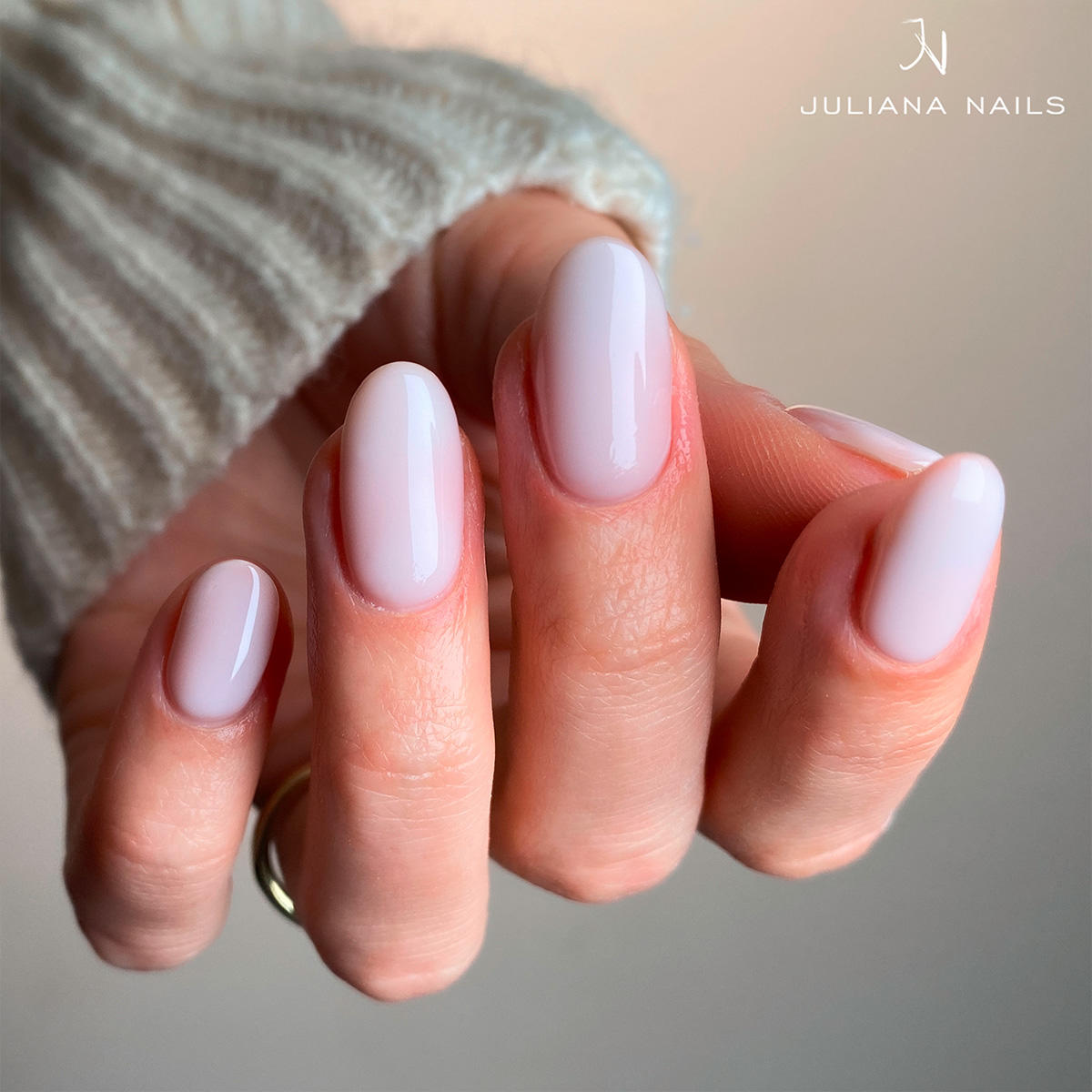 Juliana Nails Gel Lack - Rubber Base Gel - Milky White 6 ml - 3