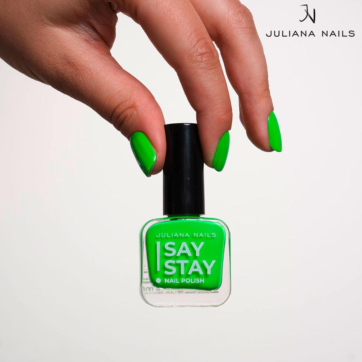 Juliana Nails Say Stay! Nail Polish Neon Hashtag Green 10 ml - 3