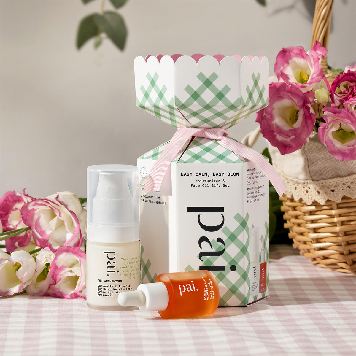 Pai Easy Calm, Easy Glow Moisturizer & Face Oil Gift Set  - 3