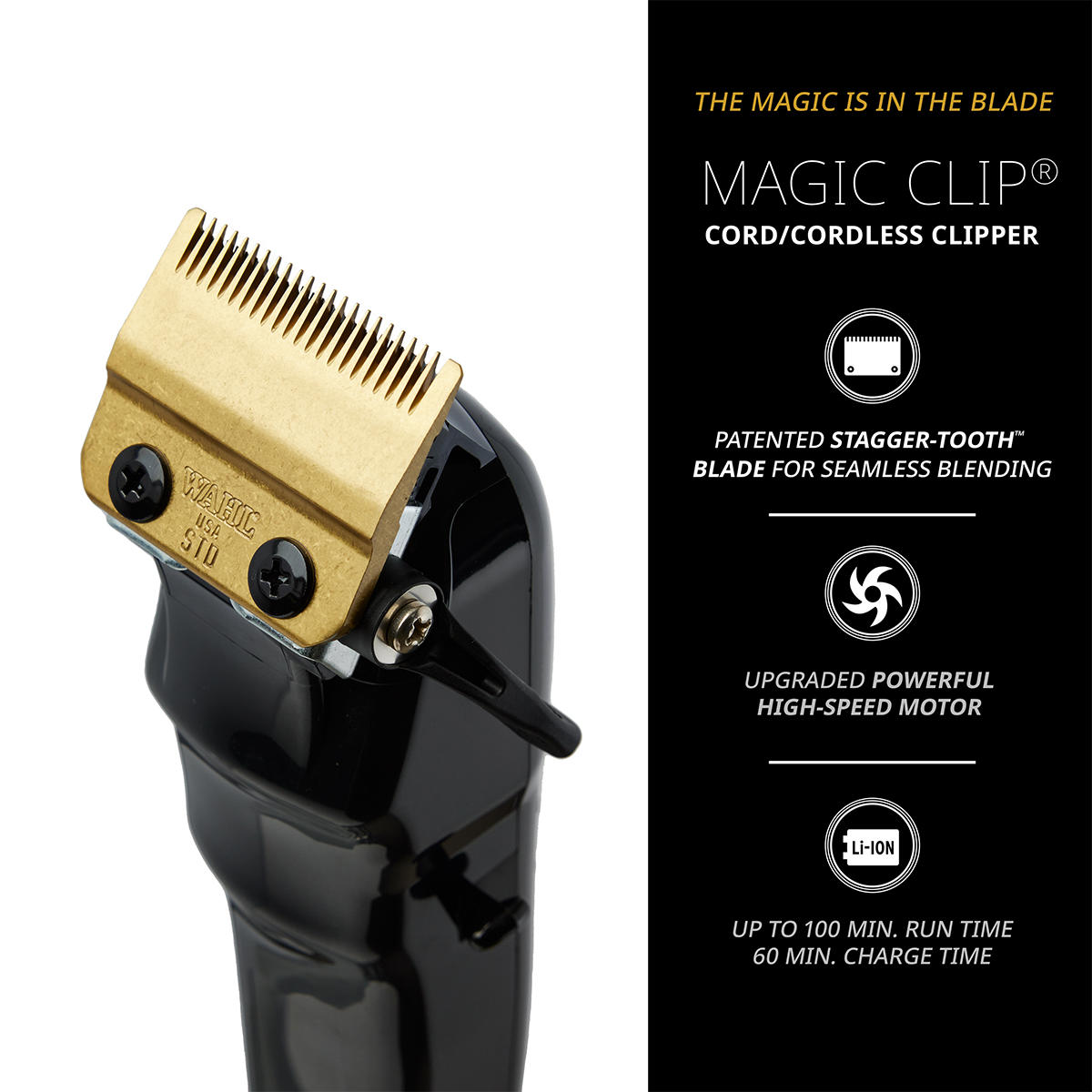 Wahl Black Cordless Magic Clip Haarschn