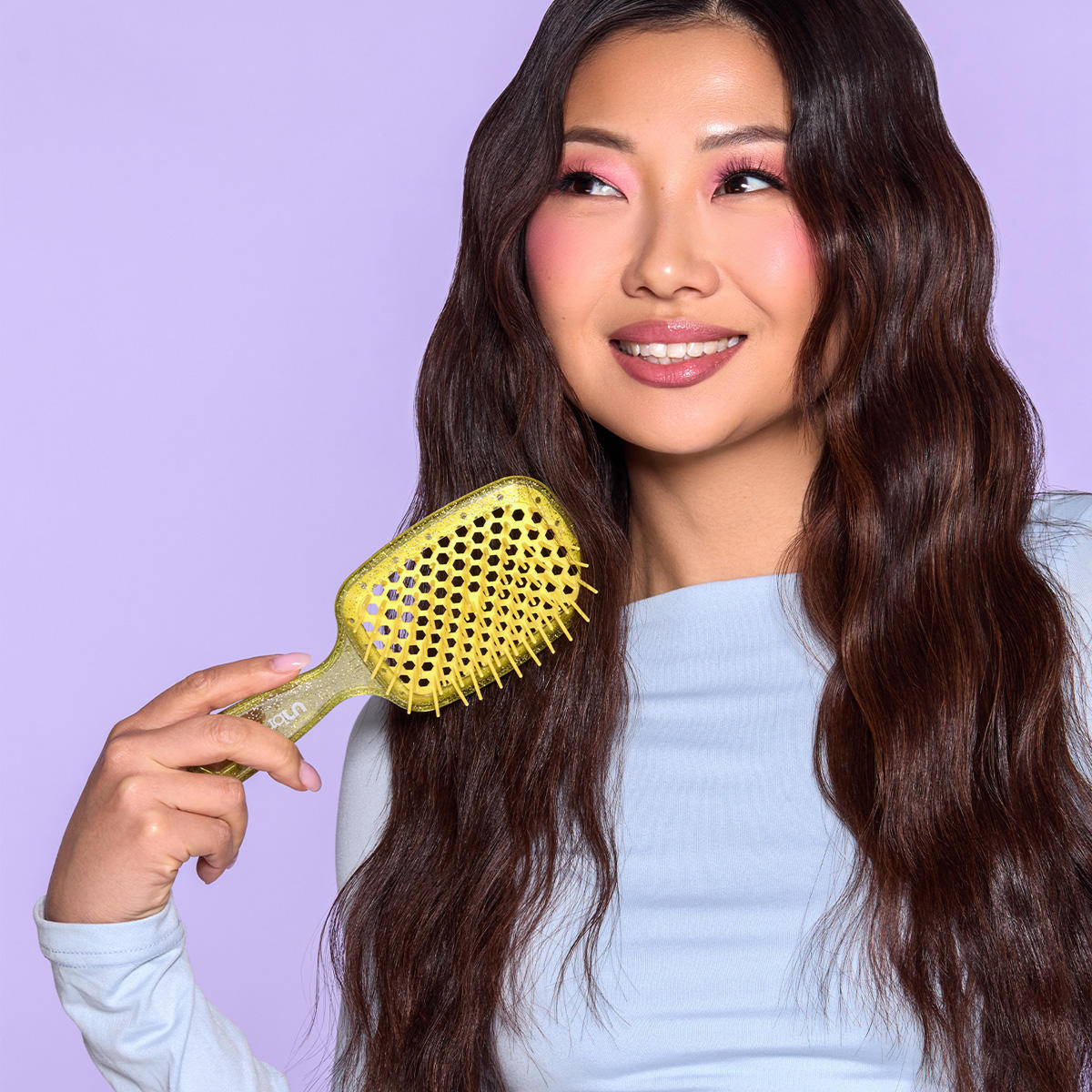 UNbrush Detangling Hair Brush Amber - 3