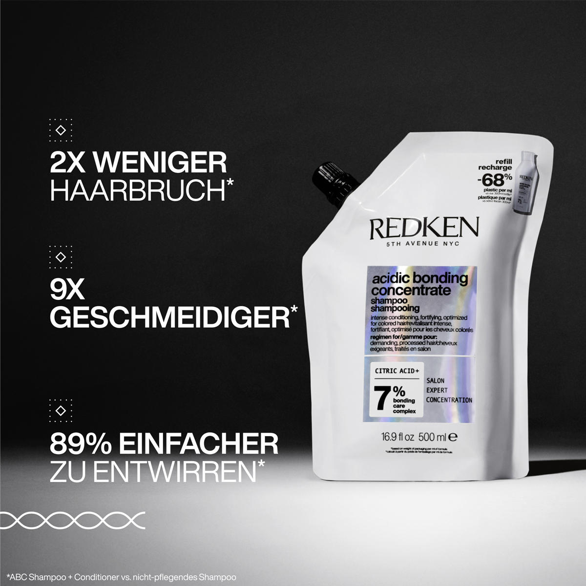 Redken acidic bonding concentrate Shampoo Refill 500 ml - 3