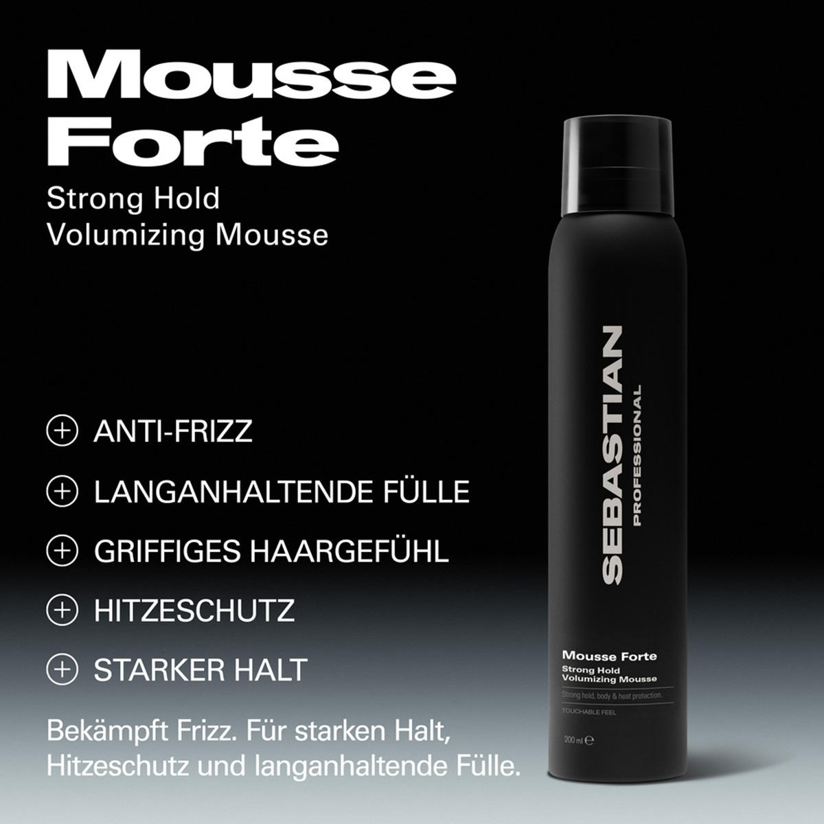 Sebastian Mousse Forte Strong Hold Volumizing Mousse starker Halt 200 ml - 3