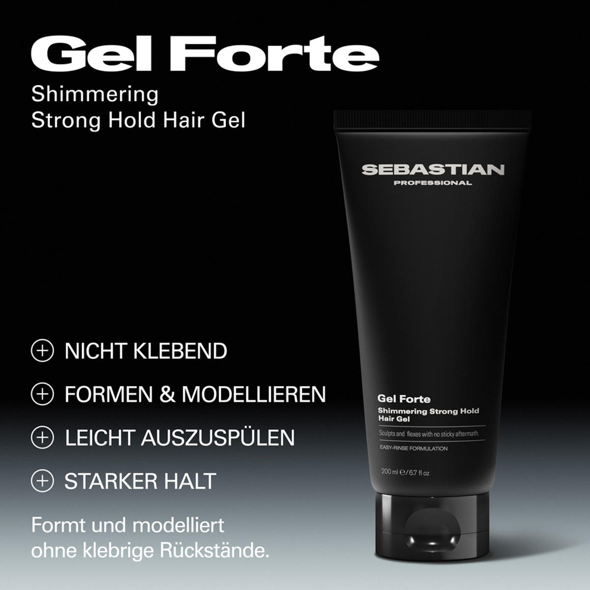 Sebastian Gel Forte Shimmering Strong Hold Hair Gel starker Halt 200 ml - 3