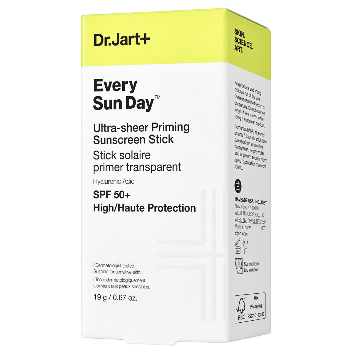 Dr. Jart+ Every Sun Day Ultra-Sheer Priming Sunscreen Stick SPF 50+ 19 g - 3
