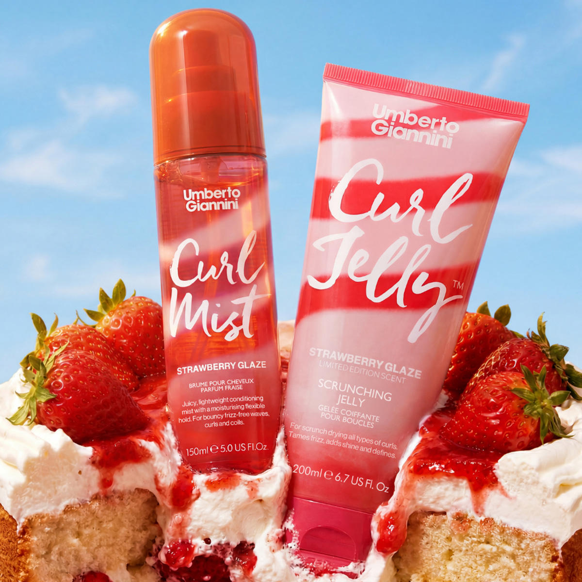 Umberto Giannini Curl Jelly Scrunching Jelly Strawberry Glaze 200 ml - 3