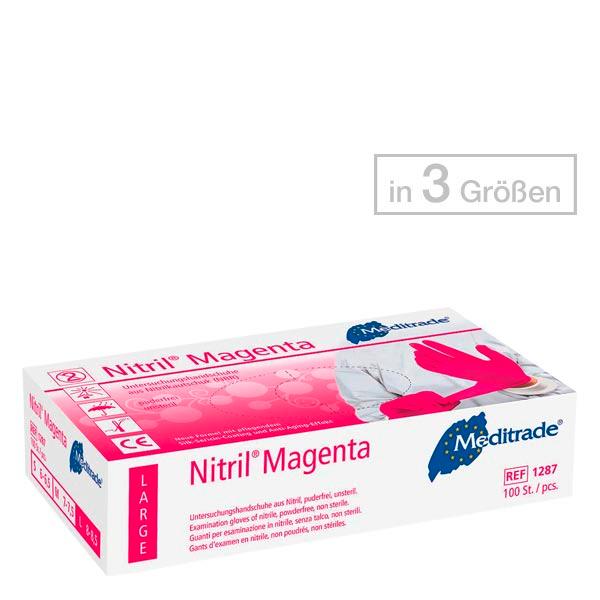 Meditrade Nitril Magenta Handschuhe  - 3