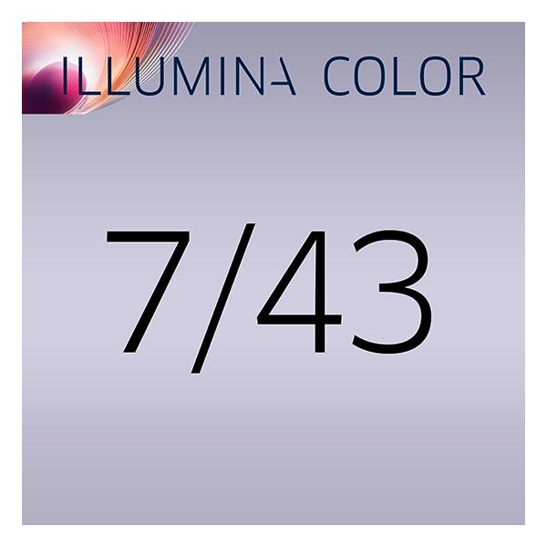Wella Illumina Color Permanent Color Creme 7/43 blond moyen rouge doré Tube 60 ml - 3