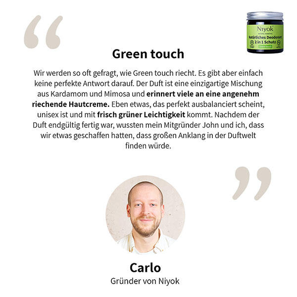 Niyok Crema deodorante antitraspirante 2 in 1 - Tocco verde 40 ml - 4