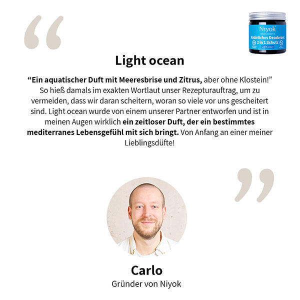 Niyok 2 in 1 anti-transpirant deodorant crème - Licht oceaan 40 ml - 4
