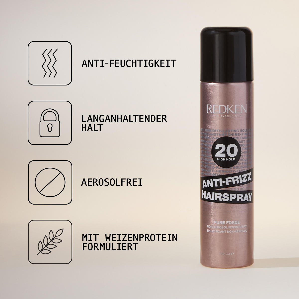 Redken Anti-Frizz Haarspray mittlerer Halt 250 ml - 4