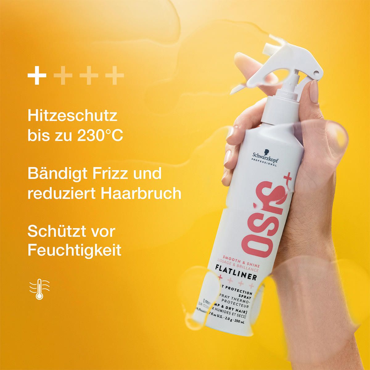 Schwarzkopf Professional OSIS+ Smooth & Shine Heat Protection Spray 200 ml - 4