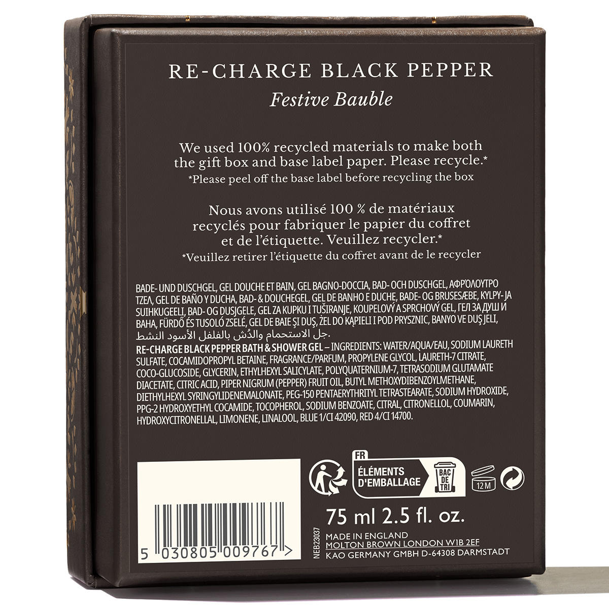 MOLTON BROWN Re-charge Black Pepper Festive Bauble 75 ml - 4