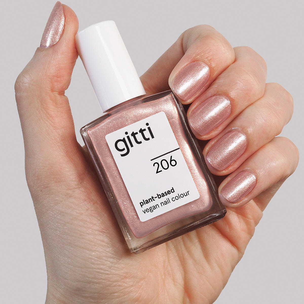 gitti no. 206 Nail Polish Pink Gleam 15 ml - 4