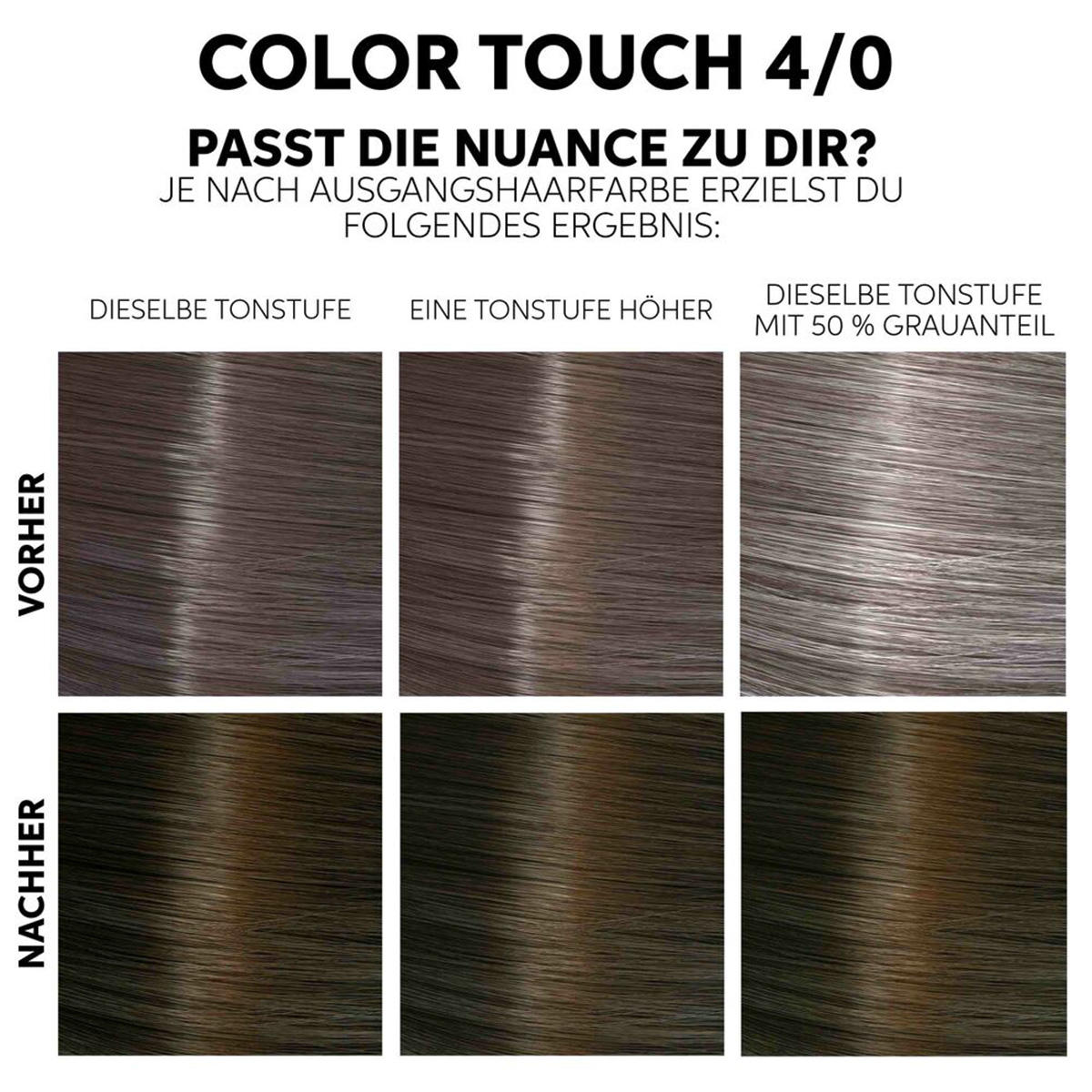 Wella Color Touch Fresh-Up-Kit 4/0 Marrón medio 130 ml - 4